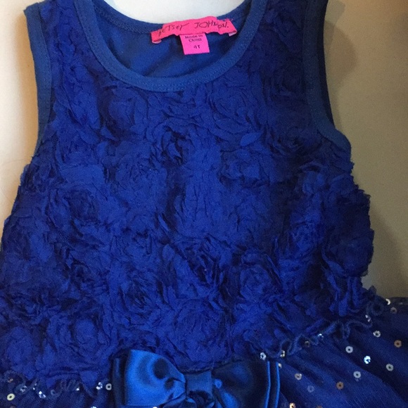 Betsey Johnson Blue Tutu Dress with Sequin and Bow - Picture 2 of 4